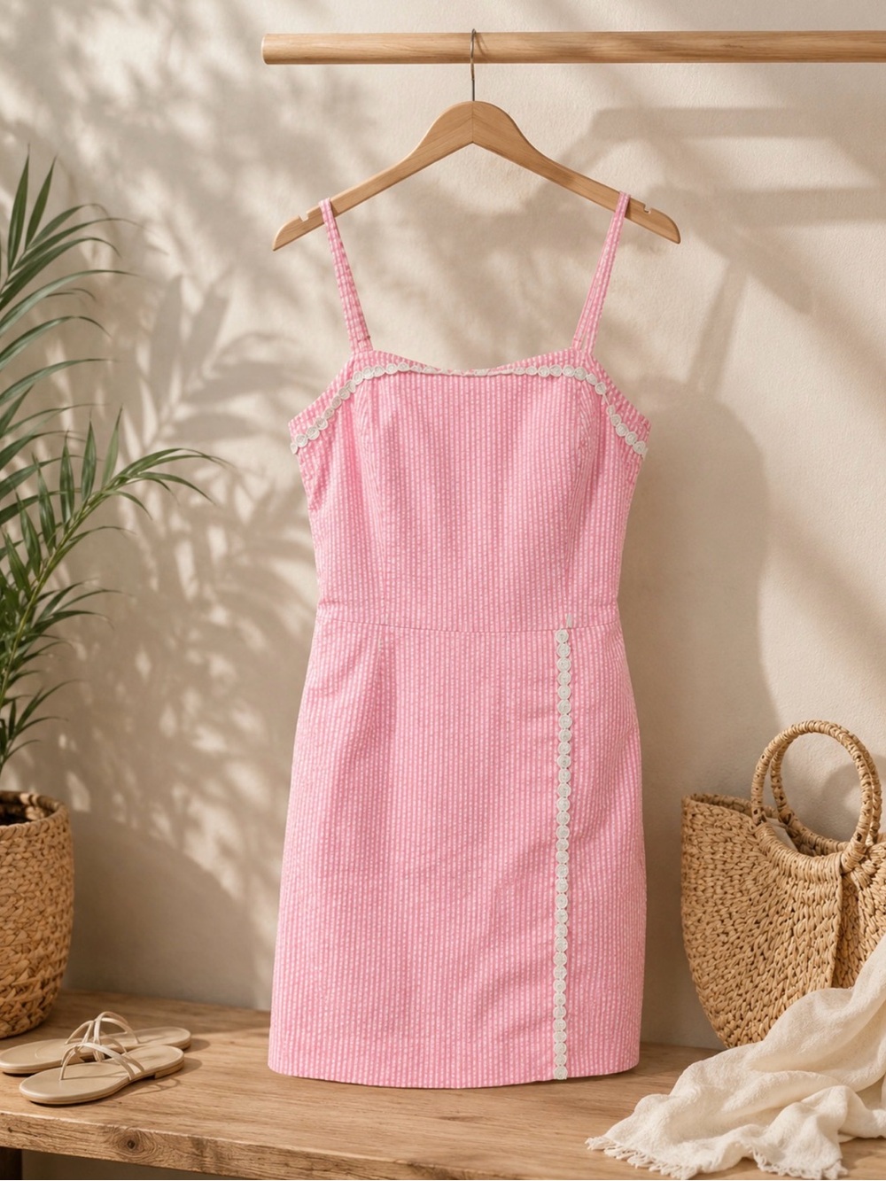 Lilly Pulitzer size 0 pink cosmo seersucker Jesse romper